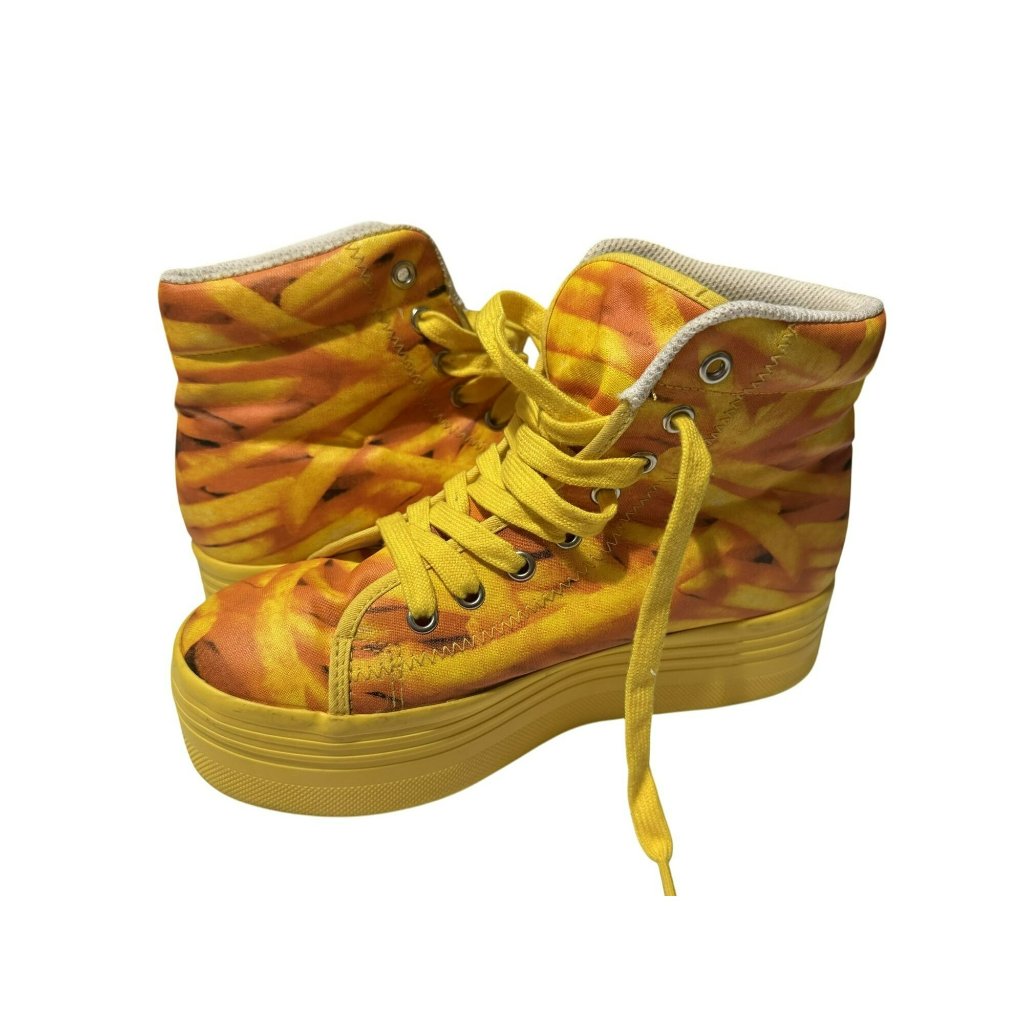 Jc Play French Fries Hi-Top Canvas Sneakers Y2k By Jeffrey Campbell Womens Sz 8m